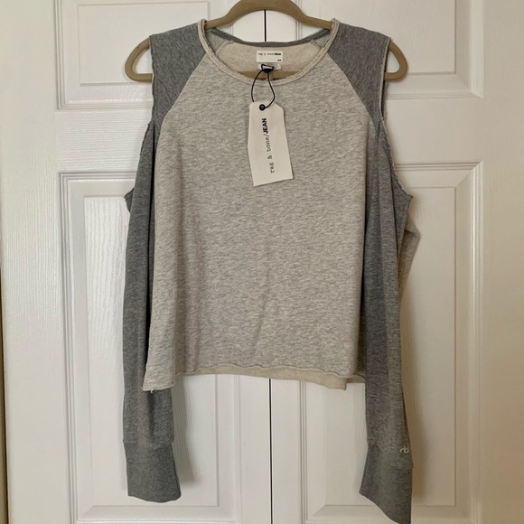 Rag & Bone Jeans Gray Cotton Shirt Sweatshirt - Picture 5 of 8